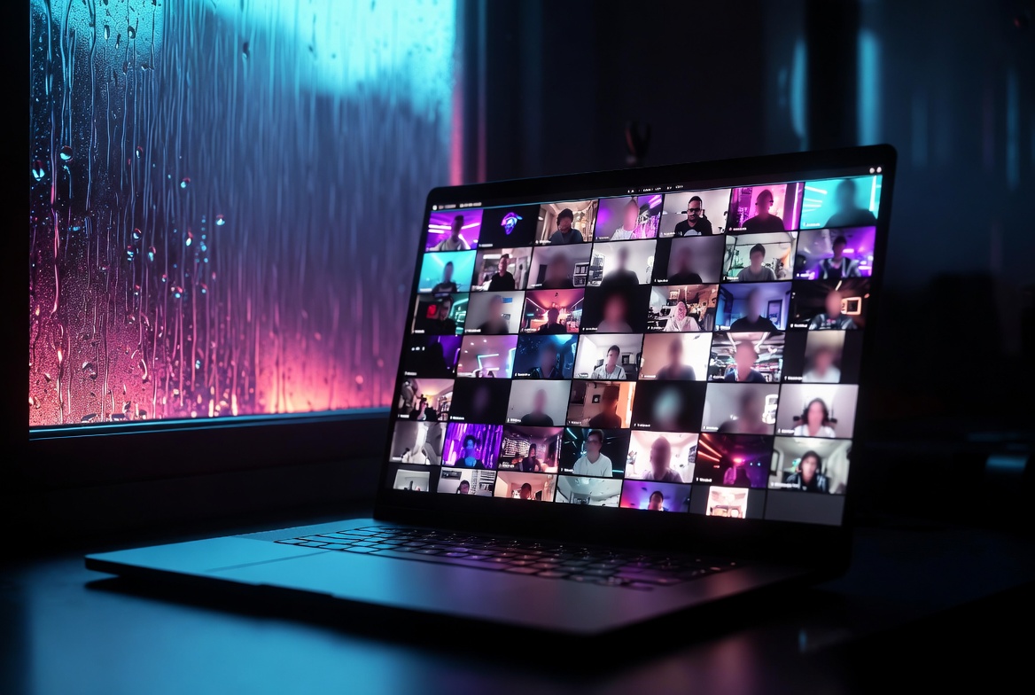 Laptop displaying genuine Omegle leaked archive from 2026