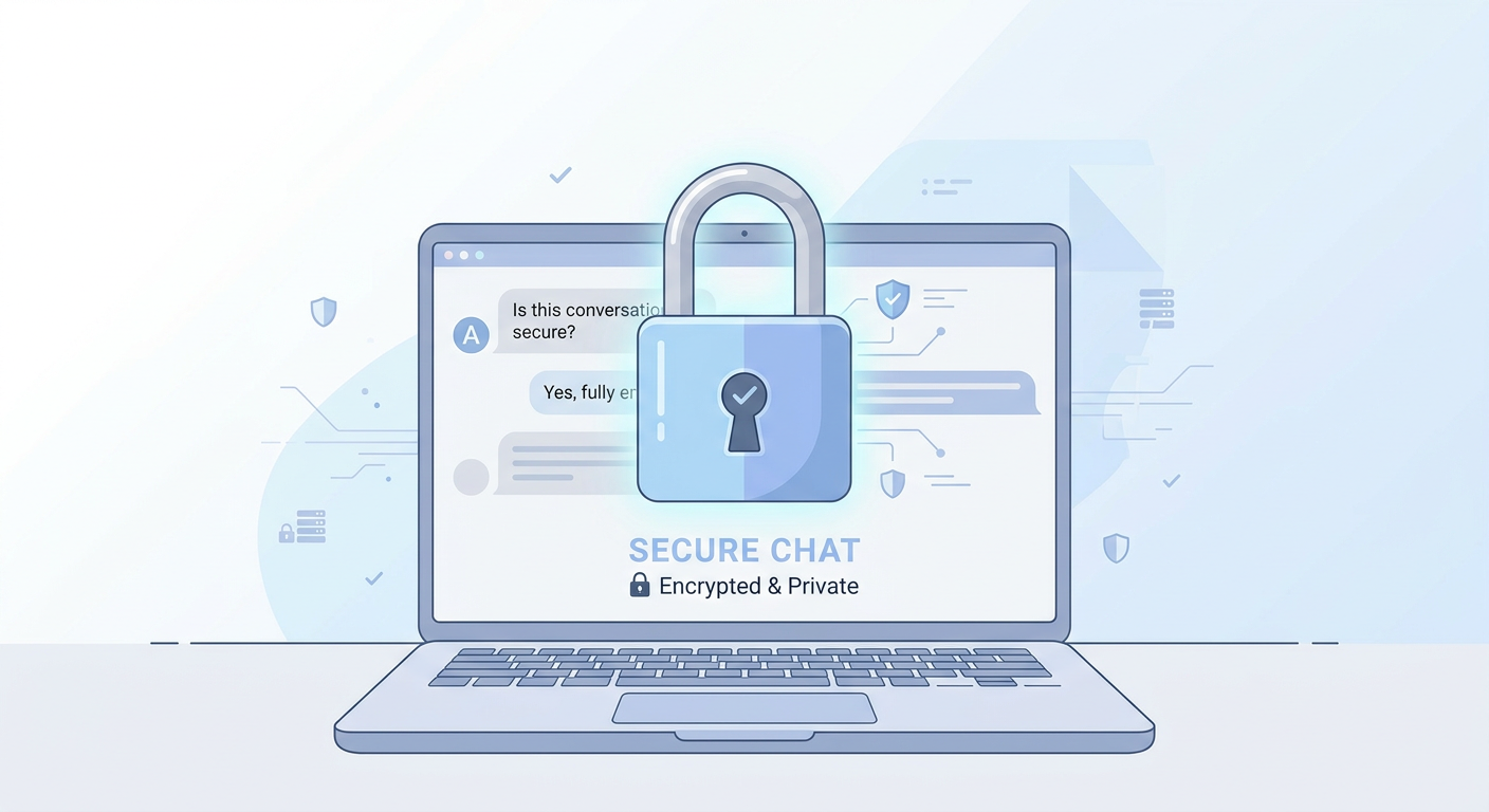 A secure laptop showcasing modern web encryption and digital privacy features