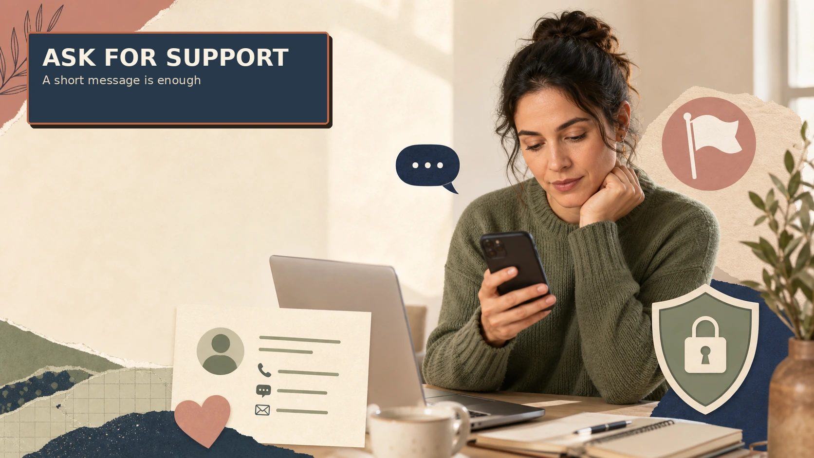 Trusted support message after leaving an uncomfortable random chat