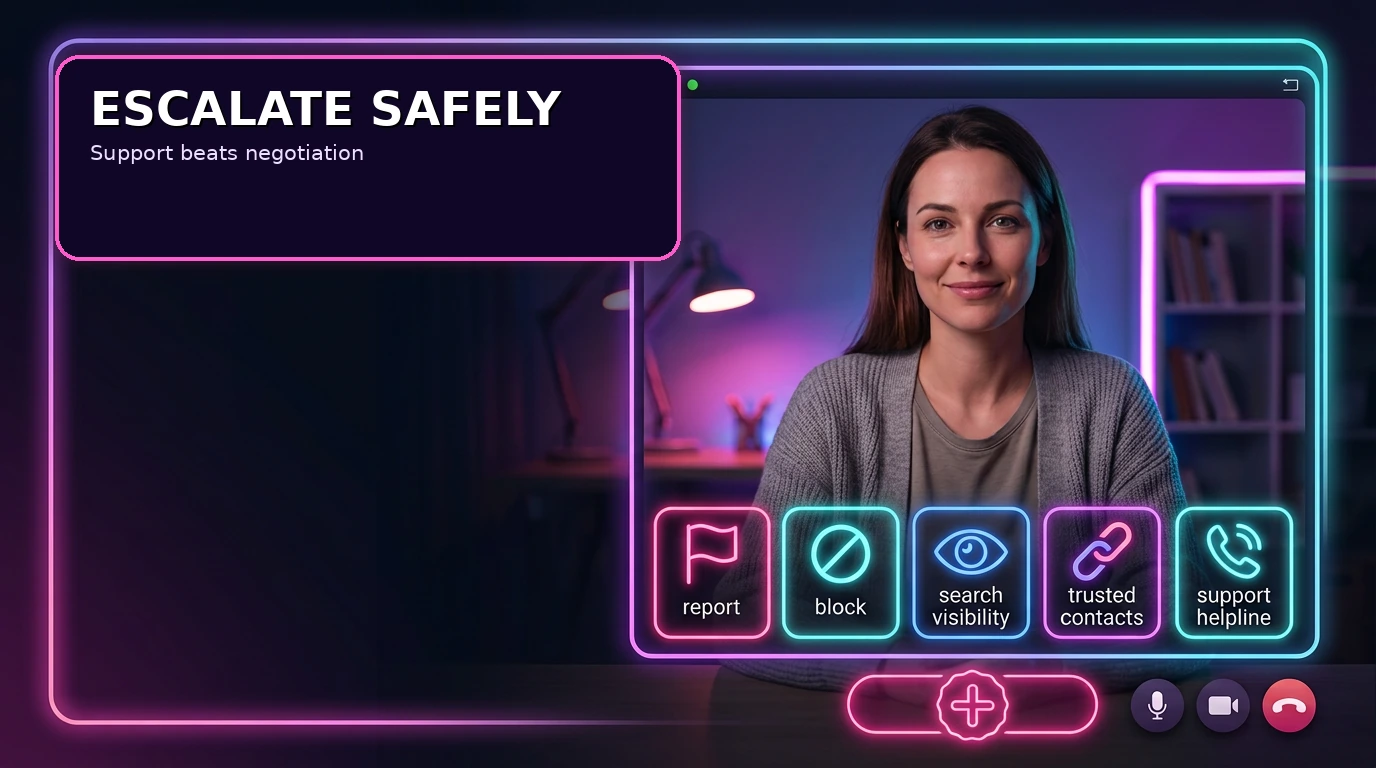 Support and reporting pathway after a webcam recording privacy violation