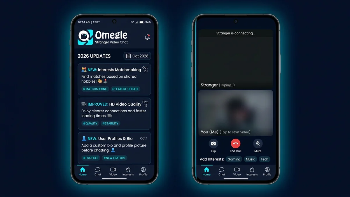 Omegle UI 2026 updates