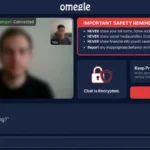 Omegle UI never share warning
